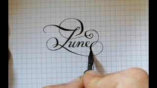 Calligraphy practice with a pointed pen [upl. by Erehpotsirhc61]