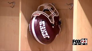 Video Jenks High School athlete sues governing body for high school athletics over sports [upl. by Annaehr]