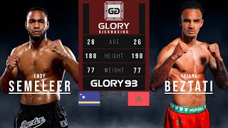 ENDY SEMELEER vs TYJANI BEZTATI FULL FIGHT GLORY 93 [upl. by Cida507]