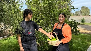 CEVICHE DE CAMARÓN CON MANGO Y LIMONES RECIÉN CORTADOS CON MI HIJO [upl. by Nomis709]