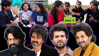 Do girls want to 🌹DATE OR PASS 🥵 these South Indian actors ALLU ARJUN YASH VIJAY devarakonda vij [upl. by Ydennek]