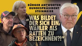 Darf ein Bundespräsident Millionen Bürger als „Ratten“ bezeichnen  Bürger antworten Steinmeier [upl. by Kahcztiy]