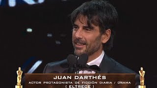 Juan Darthés quotMejor actor protagonista de ficción diariaquot en MF2017 [upl. by Evilc]