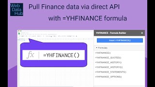 How to pull real time Finance data into spreadsheets Google Sheets and Excel [upl. by Anilehs]