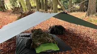 Low profile A Frame Tarp set up [upl. by Ecinreb515]