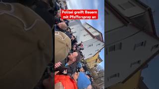 Politischer Aschermittwoch der Grünen in Biberach🚨🚜 demo traktor biberach pfefferspray [upl. by Elehcar305]