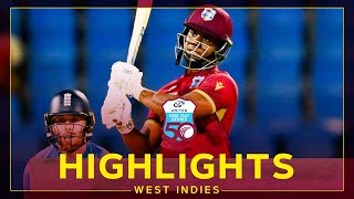 Evin Lewis Smashes 94 amp Motie Takes 4Fer  Highlights  West Indies v England  1st CG United ODI [upl. by Tome]