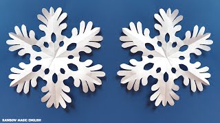 Come fare un fiocco di neve con la carta  DIY Paper Snowflakes [upl. by Anida]