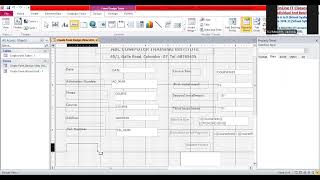 Ms Access Form Design View  5 [upl. by Inness]