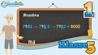 Runden von Zahlen üben  Klasse 5 ★ Übung 1 [upl. by Zipah]