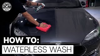 How to Wash Your Car Without Water  No Hose Waterless Car Wash  Chemical Guys [upl. by Suehtomit]