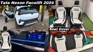 2024 Tata Nexon Modification  Ambient Light  Leather Seat Cover  Modified Tata Nexon [upl. by Ykcor]