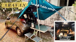 Car camping in MYSORE  Dining Table setup  Masala Chai with family carcamperkannadiga [upl. by Ailongam644]