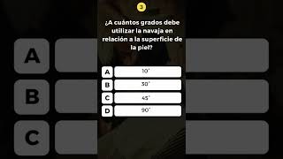 Afeitada y Diseño del Vello del Rostro barberia examen preguntasyrespuestas [upl. by Onilatac]