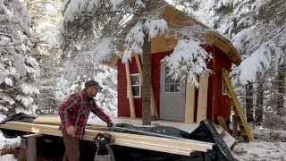 Remote Off Grid Cabin Building Project Part 2 [upl. by Amandie]