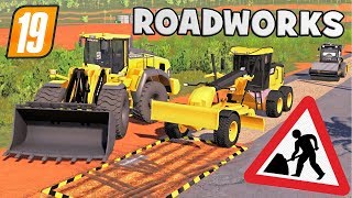 ROADWORKS IN FARMING SIMULATOR 19  SAND AND GRAVEL [upl. by Dnamra995]