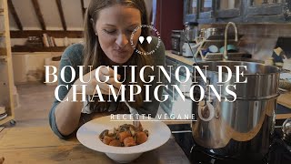 RECETTE VEGANE  Bourguignon de champignons [upl. by Schaaff]