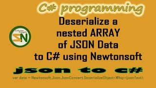 How to Deserialize JSON Nested Arrays into C using Newtonsoft [upl. by Henrique564]