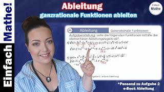 Ganzrationale Funktionen ableiten  Erklärungen Regeln und Beispiele by einfach mathe [upl. by Yakcm885]