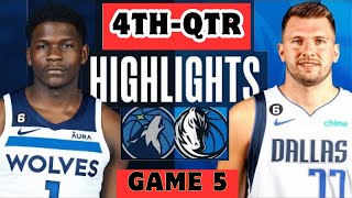 Minnesota Timberwolves vs Dallas Mavericks  Game 5 Highlights 4thQTR  WCF  2024 NBA Playoffs [upl. by Yorke]