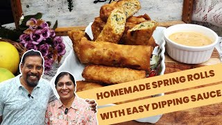 Crispy Chicken Spring Rolls at Home Easy Recipe with Homemade Wraps amp Dipping Sauce [upl. by Ardnuassak677]