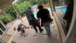 See How Fast Deck Boards Install With Starborn ClipampRip Hidden Deck Clips Time Lapse [upl. by Colinson]