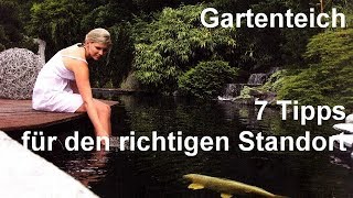 Gartenteich selber bauen  7 Tipps für den richtigen Standort  Video zu Gartenteich anlegen [upl. by Ahseya]