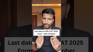 Last date to fill CLAT 2025 Form viralvideo clat clat2025 [upl. by Einnos]