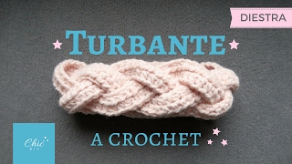 TURBANTE TRENZADO A CROCHET  DIESTRA  CHIC DIY [upl. by Rosinski]