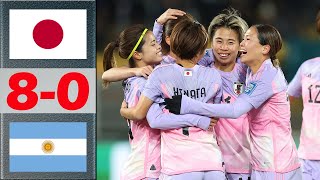 Japan vs Argentina Highlights  Womens Football Friendly [upl. by Eugirne]