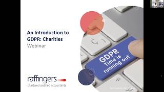 An Introduction to GDPR Charities  Webinar [upl. by Aldarcy]