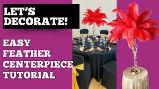 How To Create A Feather Centerpiece  DIY Tutorial [upl. by Bbor]