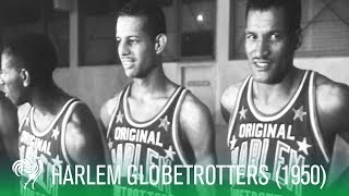 World Famous Harlem Globetrotters Show Off Their Skiils 1950  Sporting History [upl. by Nuhsar]