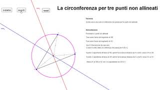 La circonferenza per 3 punti non allieneati [upl. by Gemma]