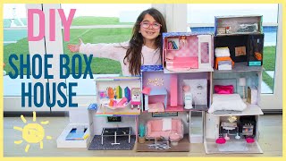 PLAY  SHOEBOX DOLL HOUSE made from recyclables [upl. by Adnahsam94]