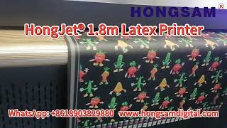 HongJet 18m Latex Printer Is Printing Leather HongJet latex printing solution [upl. by Herzog]