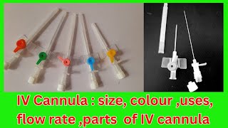 The Different types of IV cannulas and their uses  IV cannula size colour uses flow rate [upl. by Ches404]