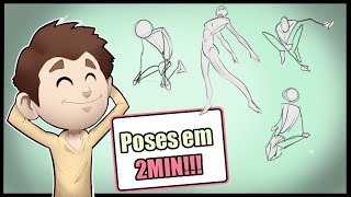 Desenhe poses complexas de forma simples 3 passos essências [upl. by Leveroni]