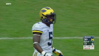 Jabrill Peppers Sacks Brian Lewerke on 4th Down [upl. by Loggins]