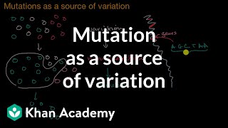 Mutation as a source of variation  Gene expression and regulation  AP Biology  Khan Academy [upl. by Hgiellek]