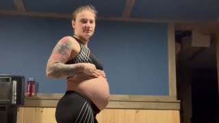 29 Weeks Pregnant Workout Weighted HIIT and Kickboxing Strength Abs Warmup and Stretch Included [upl. by Yxel]