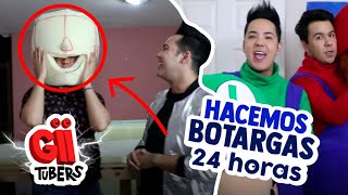 24 Horas Hacemos Botargasfuerte accidente tuvo orlandoGii tubers [upl. by Johiah]