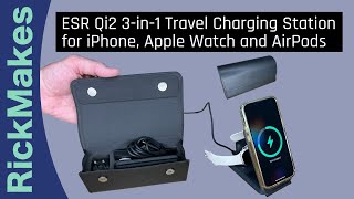 ESR Qi2 3in1 Travel Charging Station for iPhone Apple Watch and AirPods [upl. by Garett]