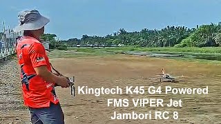 Kingtech K45 G4 Powered FMS VIPER Jet Performance for VIP At Jambori RC 8 [upl. by Lednam703]