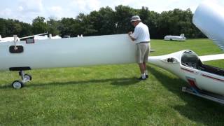 One Man Rigger for Sailplanes scratch built LS818 [upl. by Cormick503]