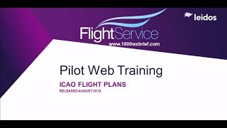 Flight Service Video ICAO Flight Plans Released August 2019 [upl. by Nivert461]