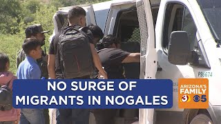 Officials not seeing large amount of immigrants crossing in Nogales [upl. by Annot]