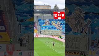 Choreo der JenaFans in Halle  Hallescher FC vs FC Carl Zeiss Jena 21 • RLNO 202425 [upl. by Alodi]