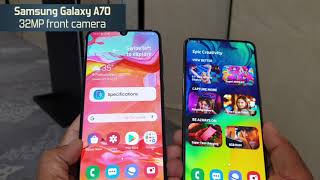 Samsung Galaxy A70 vs Samsung Galaxy A80 Comparison overview Hindi हिन्दी [upl. by Oflodur123]