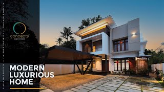 Modern Luxurious Home in Edathiruthy 🏘️  Concepts Design Studio [upl. by Kcirddehs]